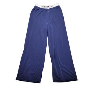 Polo Ralph Lauren Pajama Pants‎ Womens Medium Blue Terry Knit Sleepwear Logo